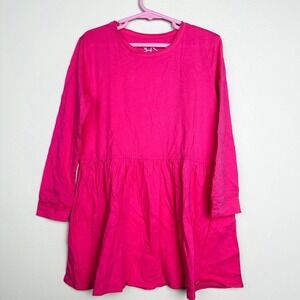 Chaser NWT Kids Girls Peplum Long Sleeve A-Line Knit Sweatshirt Dress Pink Sz 6